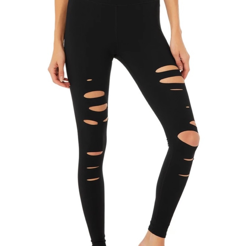 Alo yoga high waist ripped warrior leggings